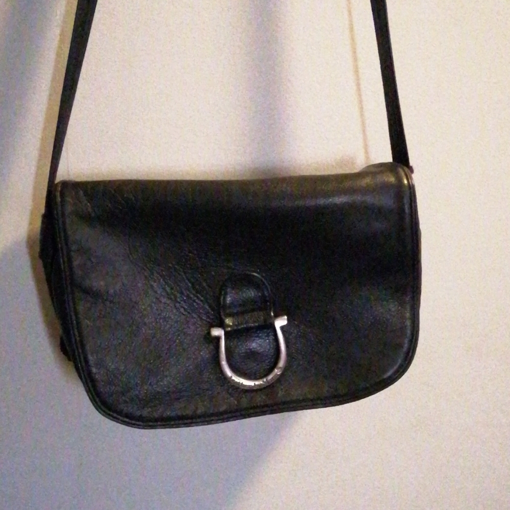 Black leather purse